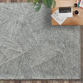 modern grey wool rug